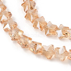 Electroplate Transparent Glass Beads Strands&nbsp;EGLA-U004-03A-PL03