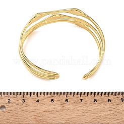 Brass Enamel Multi-strand Cuff Bangles for Women&nbsp;BJEW-A173-01G-01