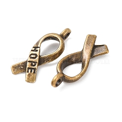 Awareness Ribbon Hope Tibetan Style Alloy Pendants&nbsp;TIBEP-R344-11AB-FF