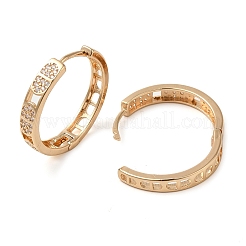 Brass Cubic Zirconia Hoop Earrings for Women&nbsp;EJEW-M238-09KCG