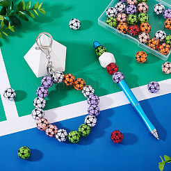 30Pcs Sport Theme Resin Rhinestone Beads&nbsp;RESI-TA0003-96B