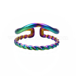 Double Line Cuff Rings&nbsp;RJEW-N038-021