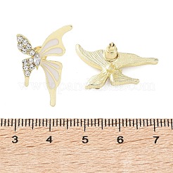 Butterfly Alloy Enamel Stud Earrings&nbsp;EJEW-F408-03G