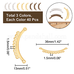 120Pcs 3 Colors Alloy Chandelier Component Links&nbsp;FIND-AR0003-55