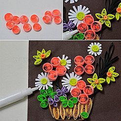 Rectangle 36 Colors Quilling Paper Strips&nbsp;DIY-PH0008-03A-WH
