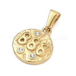 Textured 304 Stainless Steel Pendants&nbsp;STAS-A140-02G-8