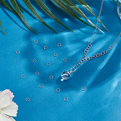 50Pcs Rhodium Plated 925 Sterling Silver Soldered Closed Jump Rings&nbsp;FIND-PH0026-51