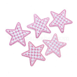 8Pcs Star with Lattice Computerized Embroidery Polyester Iron on/Sew on Patches&nbsp;PATC-TA0001-49A