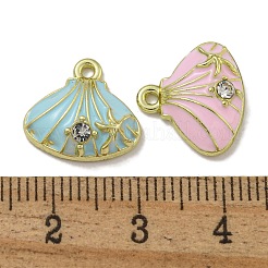 Rack Plating Alloy Enamel Charms&nbsp;PALLOY-F312-09G