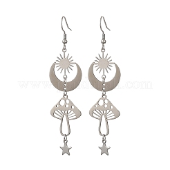 Celestial Brass & 304 Stainless Steel Dangle Drop Earrings for Women&nbsp;EJEW-JE07346-02