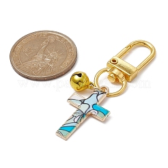 Cross Alloy Enamel Pendants Decorations&nbsp;HJEW-JM01074