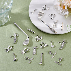 100Pcs 10 Style Tibetan Style Alloy Pendants&nbsp;TIBEP-ME0001-02
