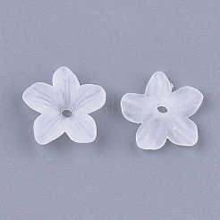 5-Petal Transparent Acrylic Bead Caps&nbsp;X-FACR-T001-06