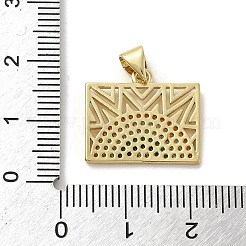 Brass Micro Pave Cubic Zirconia Pendants&nbsp;KK-E091-09G