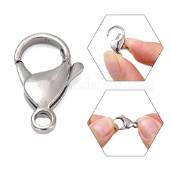 Tarnish Resistant 316 Surgical Stainless Steel Lobster Claw Clasps&nbsp;STAS-M262-03-19mm