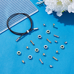 8 Sets 2 Colors Stainless Steel Cord Ends&nbsp;STAS-AR0002-62