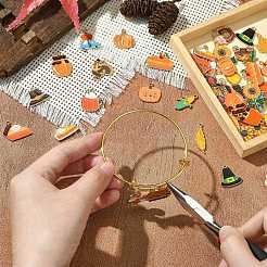50Pcs 25 Styles Thanksgiving Day Alloy Enamel Pendants&nbsp;FIND-CJ0003-45