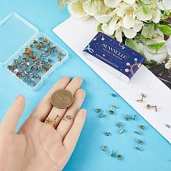60Pcs 2 Colors 304 Stainless Steel Stud Earring Findings&nbsp;STAS-SC0006-69