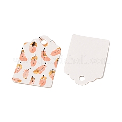 100Pcs Paper Feather Printed Gift Tags&nbsp;CDIS-H007-10