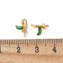 Brass Enamel Eye Pin Peg Bails&nbsp;KK-K399-16A-01