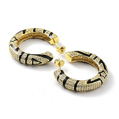 Rack Plating Brass Micro Pave Cubic Zirconia Stud Earrings&nbsp;KK-Z038-26G