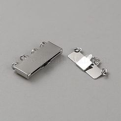 Brass Box Clasps&nbsp;LS-KK-WH0030-09P-02