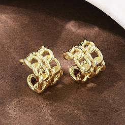 Brass Cuff Earrings&nbsp;LS-EJEW-C159-02G