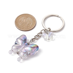 Glass & Acrylic Butterfly Keychain&nbsp;KEYC-JKC00649-02