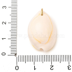 Printed Natural Cowrie Shell Pendants&nbsp;STAS-Z168-03G-04
