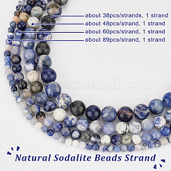 4 Strands 4 Styles Natural Sodalite Beads Strand&nbsp;G-OC0005-08