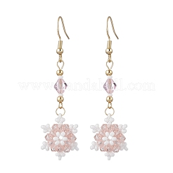 Glass Seed Beads Dnagle Earrings&nbsp;EJEW-MZ00501-02