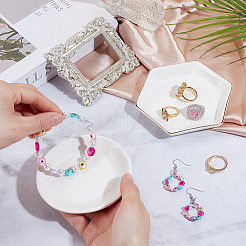 2Pcs 2 Styles Porcelain Jewelry Plate&nbsp;DJEW-HY0001-05