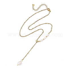 Adjustable 304 Stainless Steel Satellite Chain Lariat Necklaces&nbsp;NJEW-JN06147