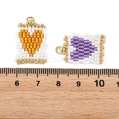 Romantic Glass Seed Bead Pendants&nbsp;PALLOY-MZ01384
