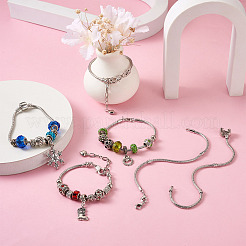 9Pcs 3 Style Brass European Style Bracelets Making&nbsp;AJEW-YS0001-01