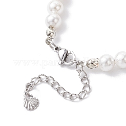 3Pcs Natural Mixed Gemstone & Glass Pearl Beaded Bracelets&nbsp;BJEW-JB12318