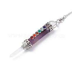 Natural Amethyst Dowsing Pendulums&nbsp;G-F733-01E
