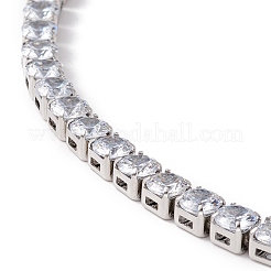 Classic Cubic Zirconia Tennis Necklace&nbsp;NJEW-G017-02A-P