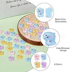 80Pcs 4 Colors Opaque Resin Cabochons&nbsp;CRES-FH0001-18