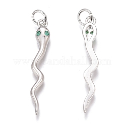 Brass Micro Pave Green Cubic Zirconia Pendants&nbsp;ZIRC-O035-27P