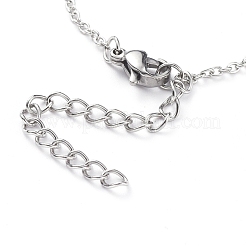 Non-Tarnish 304 Stainless Steel Pendant Bib Necklaces&nbsp;NJEW-G334-05P