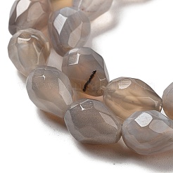 Natural Grey Agate Beads Strands&nbsp;G-P520-B08-01