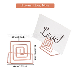 24pcs 2 Colors Carbon Steel Place Card Holders&nbsp;AJEW-FG0001-42