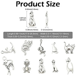 100Pcs 10 Styles Tibetan Style Alloy Pendants&nbsp;FIND-CJ0005-66