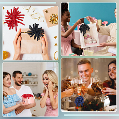 8Pcs 8 Styles Flower Self-adhesive Polyester Ornament&nbsp;DIY-BC0015-70
