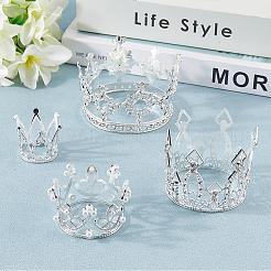 4Pcs 4 Styles Crown Zinc Alloy Cake Decoration&nbsp;AJEW-CP0008-84S