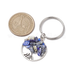7Pcs Natural & Synthetic Mixed Stone Tree of Life Keychains&nbsp;KEYC-JKC01369