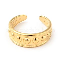 Ion Plating(IP) 304 Stainless Steel Open Cuff Ring for Men Women&nbsp;RJEW-I085-08G