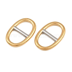 Ion Plating(IP) 304 Stainless Steel Oval Links Connector Charms&nbsp;STAS-F366-02B-GP