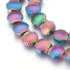 Electroplated Non-magnetic Synthetic Hematite Beads Strands&nbsp;G-P392-L